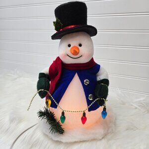 Vintage 1997 Trendmasters Inc Light Up Frosty the Snowman w/Holiday Lights 12"